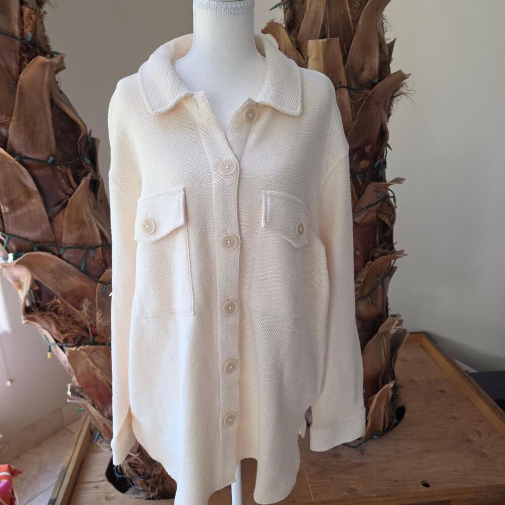 NWT Sanctuary Cream Oversized Shacket